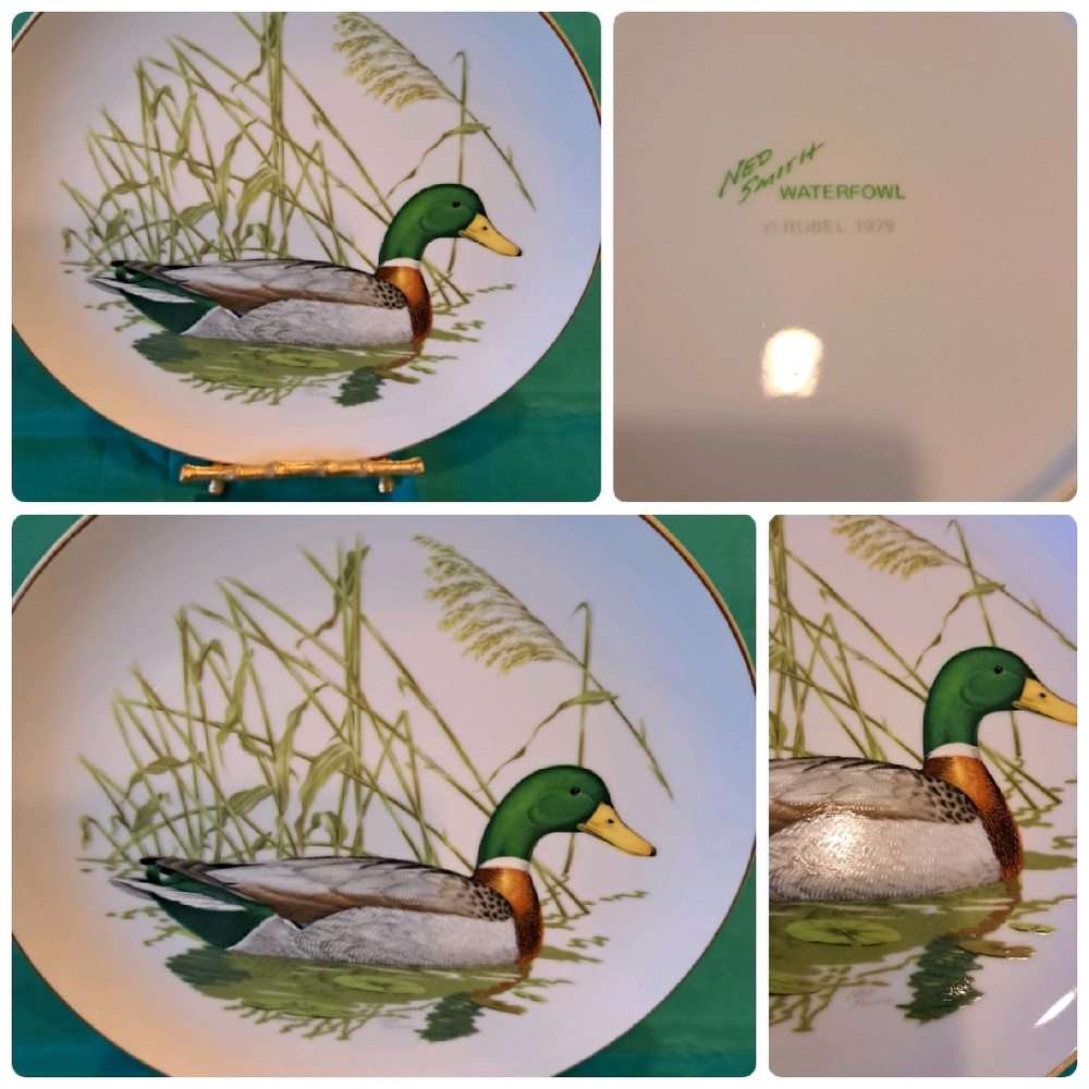 Vintage Ned Smith Waterfowl Plate | Rubel 1979 Decorative Mallard Duck